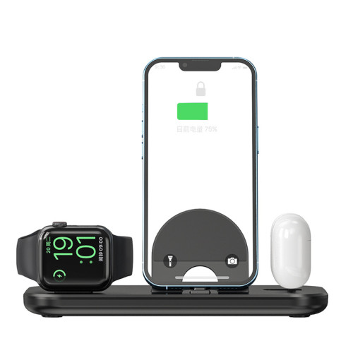 三合一無線充電器多功能充電底座適用蘋果6-13系列手機手表耳機