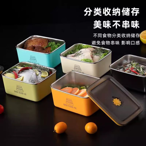 316食品級不鏽鋼馬卡龍雙層加厚密封帶蓋防漏保鮮盒水果便噹納盒