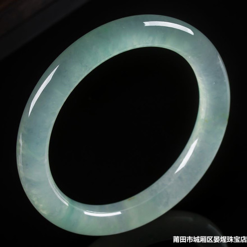 冰種圓條翡翠手鐲小細條圓條手鐲女叮噹鐲天然緬甸翡翠玉手鐲女款