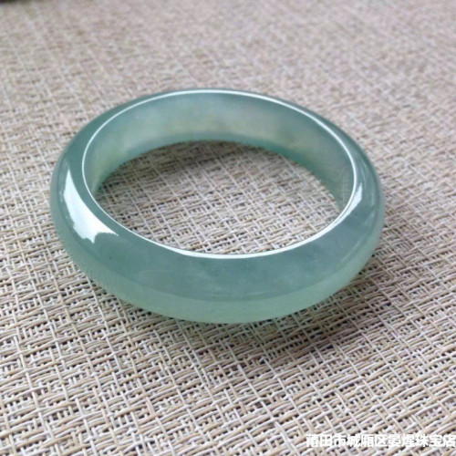 老坑翡翠手鐲天然緬甸油青冰種飄綠花翡翠玉石手鐲子女款晴水藍水