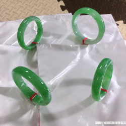 天然緬甸翡翠手鐲女玻璃冰種飄陽綠正圈寬版玉環女叮噹紫羅蘭玉鐲
