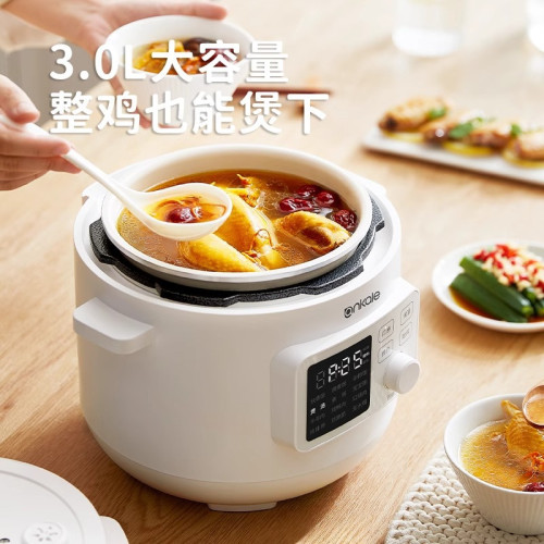 ankale電壓力鍋家用全自動電壓鍋3L新款高壓飯煲小型智能3-4人5-6