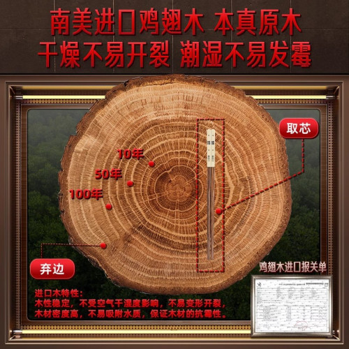 三四鋼筷子家用雞翅木家庭耐高溫無漆無蠟分餐筷公筷實木一人一筷