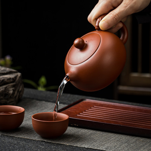 嚴選手工大紅袍硃泥鳳鳴壺紫砂壺家用泡茶壺功夫茶具宜興紫砂批髮