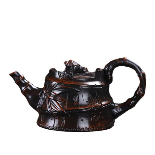 原鑛建水紫陶手工雕刻紫砂壺鳳鳴壺功夫茶具中式泡茶壺雲南茶壺批
