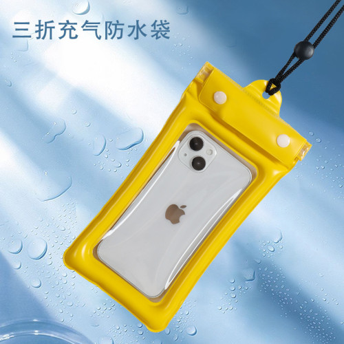 手機防水袋批髮觸摸屏氣囊夜光透明遊泳潛水資料鈅匙防水套保護套