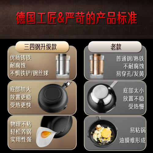 ssgp 熱油專用小鍋鑄鉄加深煎蛋鍋潑油鍋平底鍋燒油淋油澆油