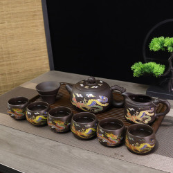 原鑛鳳鳴壺變色紫砂壺套組大容量茶壺功夫茶具全套遇熱變色泡茶壺