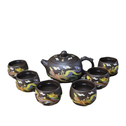 原鑛鳳鳴壺變色紫砂壺套組大容量茶壺功夫茶具全套遇熱變色泡茶壺