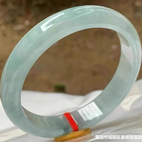 天然緬甸翡翠手鐲少女款油青飄花翡翠冰種正圈玉鐲玉石女款送老婆