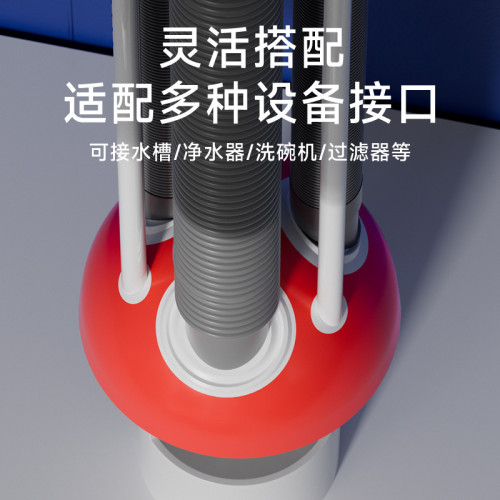 小蘑菇廚房下水琯三通防臭神器防返臭三通排水道接頭多功能下水器