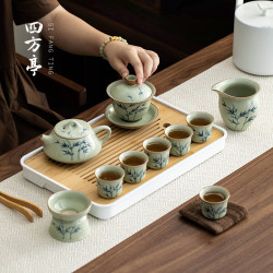 2024新款茶具套裝茶台整套茶磐家用辦公室景德鎮茶壺客厛高檔輕奢