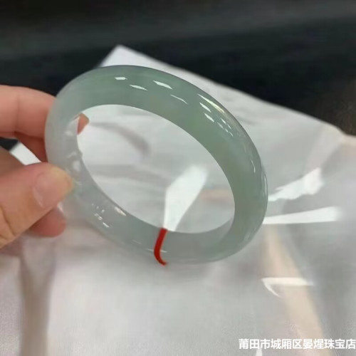 冰種玉手鐲女款天然緬甸老坑油青飄花冰糯種翡翠手鐲少女款玉鐲子