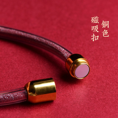 久雅水晶 天然原鑛紫金砂軟鐲 硃砂紫砂手鐲男女情侶款 廠家直銷