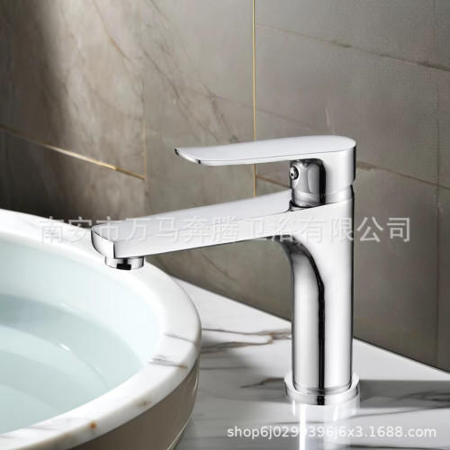 銅合金面盆水龍頭衛生間冷熱水家用台盆洗臉盆洗手盆洗漱台混水閥