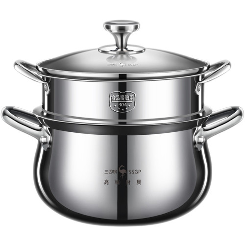 三四鋼®湯鍋抖音頭部爆款316L不鏽鋼無塗層煮鍋奶鍋煮湯鍋燉鍋