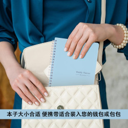 彩色線圈本可愛加厚52周計劃記事本子學生便攜辦公日程記錄筆記本