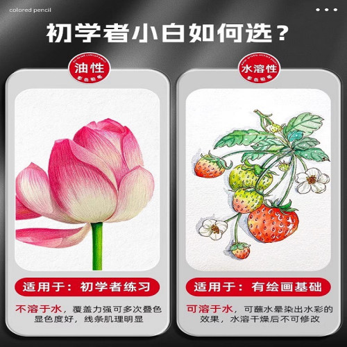 彩鉛水溶36色油性48色畫筆套裝兒童彩色繪畫美術專業手繪鉛筆全套