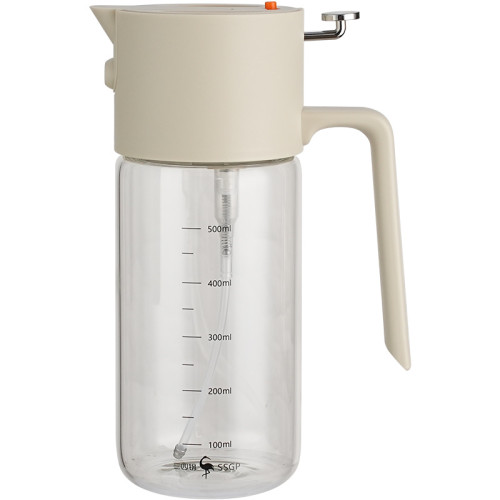 三四鋼噴油壺霧化噴倒兩用油壺家用廚房食品 級高硼矽不掛油