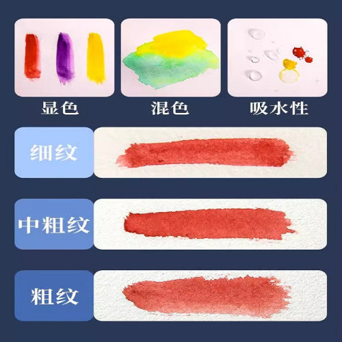 阿詩水彩紙手工棉漿4K速寫繪畫加厚美術專用專用全開對開聯考試紙