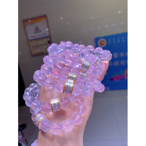 紫水晶加鹽源瑪瑙隔珠手串時尚單圈精美女款簡約百搭水晶手串