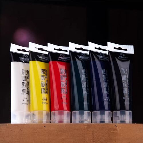 水性版畫專用顔料彩色油墨黑色兒童工具批髮拓印材料學生油印板畫