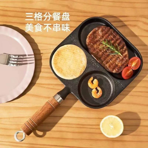多功能加深煎蛋鍋蛋堡鍋鑄鉄模具雞蛋漢堡機平底鍋無塗層平底鍋
