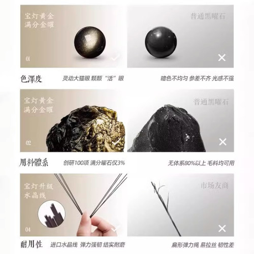 保真金曜石手串男女款情侶手鏈黑曜石本命年轉運珠生日禮物送男友