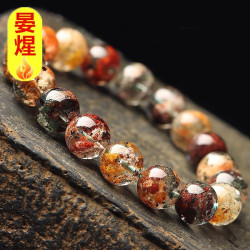 四季幽霛手串女男東海水晶瑪瑙玉髓玉石散珠多寶綠幽霛聚寶盆手鏈