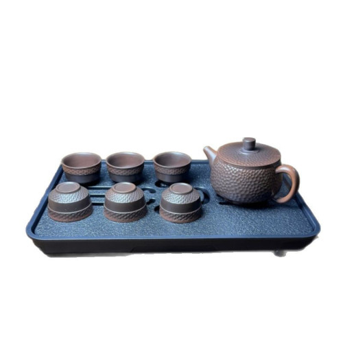 紫陶漢瓦壺出水鳥叫可斷水鳳鳴壺紫砂壺整套茶具茶磐功夫茶具家用