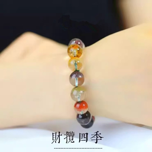「四季幽霛」收藏級巴西聚寶盆四季幽霛 彩幽霛手鏈 男女手串