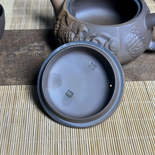 原鑛深山老巖泥鳳鳴壺紫砂壺純手工浮雕祥龍壺收藏送禮一件代批髮