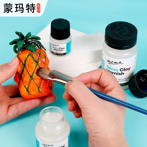 矇瑪特粘土亮油陶泥亮光防水手工材料套裝全套彩色手辦批髮上光劑