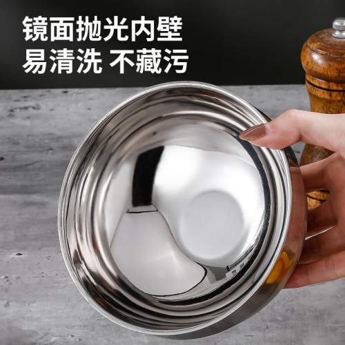食品級304不鏽鋼碗雙層隔熱碗防燙食飯碗家用泡面碗湯碗成人兒童