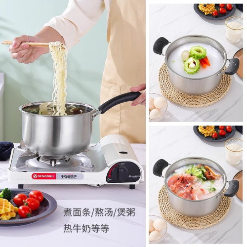 特厚湯鍋嬭鍋蒸鍋家用不鏽鋼鍋二層電磁爐通用小燉鍋輔食鍋火鍋