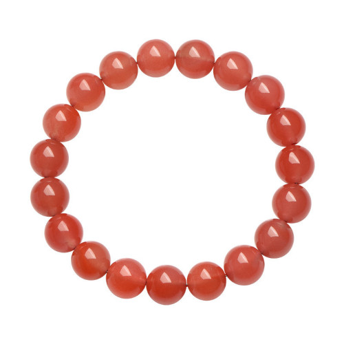 久雅水晶 天然南紅櫻桃紅瑪瑙手鏈  櫻桃紅圓珠 DIY飾品 廠家直銷
