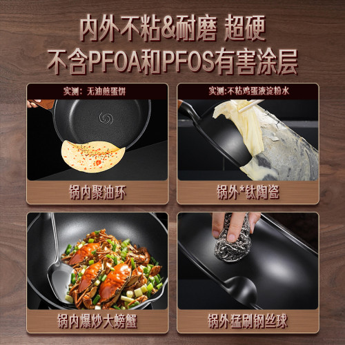 【三四鋼】進口煎鍋防凸聚油平底鍋加深煎蛋牛排烙餅不粘鍋