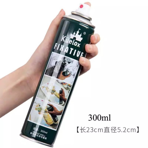 高爾樂定畫液素描大瓶300ml學生diy油畫棒美術色粉通用定型固色劑