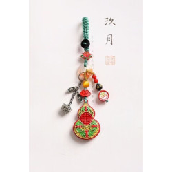 天然原鑛硃砂精品紅砂彩繪「葫蘆～福祿】 硃砂含量高達95%以上