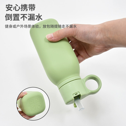 矽膠運動水杯450ML食品級耐高溫創意吸管杯戶外旅行可攜式水杯 矽膠運動水杯450ML食品級耐高溫創意吸管杯戶外旅行可攜式水杯