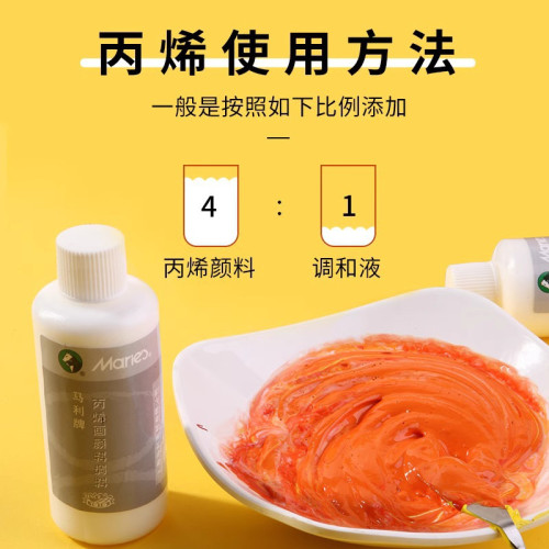 丙烯調和液顔料稀釋劑瓶批髮學生繪畫緩乾兒童diy牆繪工具媒介劑