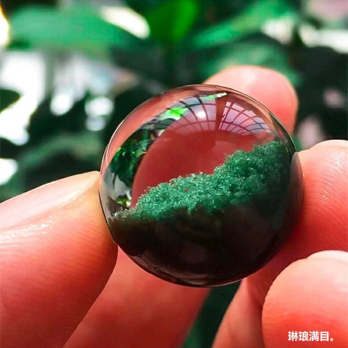 天然巴西綠幽霛手鏈男聚寶盆手串千層山滿天星手鏈男女款單圈水晶