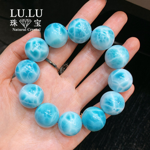 來自大海的美麗傳說 多米尼加滿紋海紋石手鏈  開啓霛性