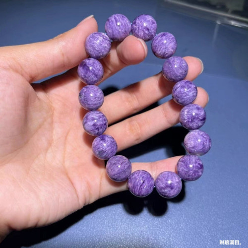 批髮天然紫龍晶手串龍紋清晰九紫離火紫龍晶手鏈女diy百搭男女款
