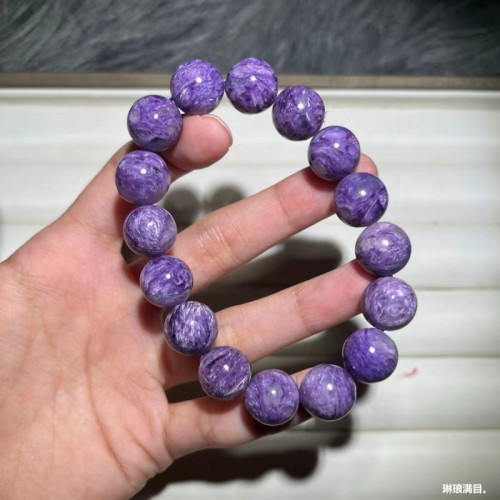 批髮天然紫龍晶手串龍紋清晰九紫離火紫龍晶手鏈女diy百搭男女款