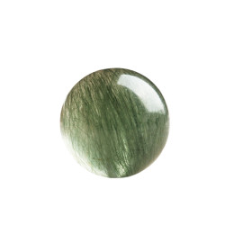 天然冰種綠順髮綠髮晶散珠diy手工串珠多寶手鏈項鏈水晶單珠圓珠
