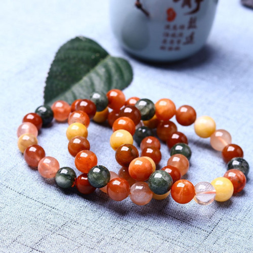 天然水晶福祿壽多寶手鏈彩髮晶手串招財納福本民年轉運長壽保平安