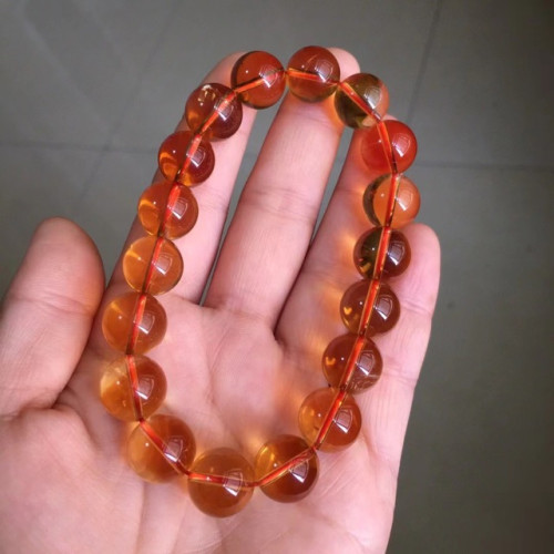 永韻水晶 巴西黃水晶手鏈 巴西黃水晶單圈圓珠手鏈
