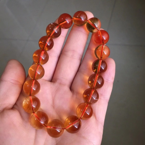 永韻水晶 巴西黃水晶手鏈 巴西黃水晶單圈圓珠手鏈