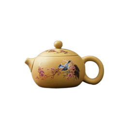原鑛黃金段變色鳳鳴壺喜上眉梢紫砂壺手工泡茶壺斷水鳳鳴宜興批髮